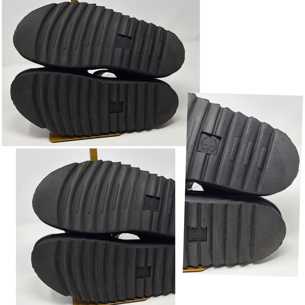 Dr Martens Voss Patent Platform Sandals Black Womens 10 Buckle - Picture 16 of 16